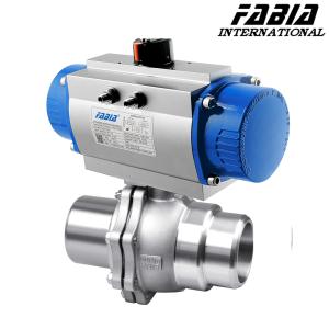 China Pneumatic Two-Piece Ball Valve With Low Resistance Pneumatic Ball Valve factory