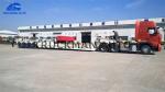 120 Tons Low Bed Container Trailer , Lowbed Trailer Truck With Hydraulic Ladder