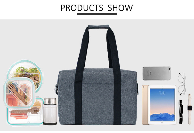 PEVA lining 600D Polyester Insulated Lunch Cooler Bags