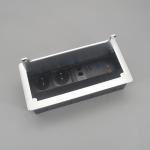 Aluminum Alloy Plate Brush Cover Desktop Socket Hidden In Desk Table For