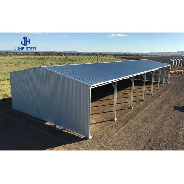 Sliding Door Prefabricated Goat Farm Shed with Design and Single Steel Sheet