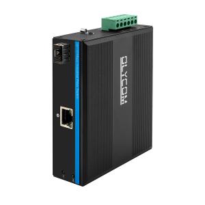 China 48VDC 100Mbps Fast Industrial Ethernet Media Converter Sfp To Rj45 With IEEE802.3Af/At factory