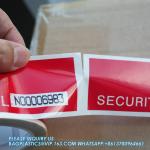 Serial Numbered Red Tamper Evident Security Tape (48mm X 50m X 2mil, 100% Total