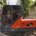 2560 Working Hours Doosan Mini Wheel Digger DX 60W Used 6 Ton Wheel Shovel in
