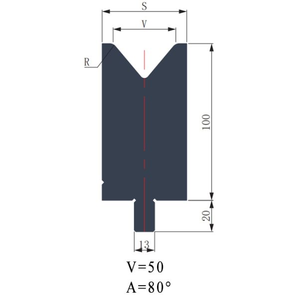 China LYNCCN WAY100.80 V50 Euro Style Press Brake Tooling V Die factory