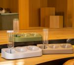 Ceramic Automatic Cat Feeder Dry Wet Depart For Cats