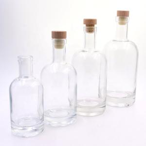 China Sealed Cork Lid Empty Glass Wine Bottles 200ml 500ml Whisky Bottle factory