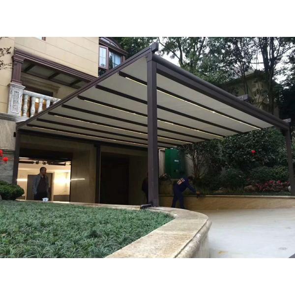 China Aluminum Retractable PVC Pergola Canopy,retractable Roof Awning Pergola Hotels factory