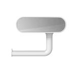 Stainless Steel TPR Toilet Cleaning Brush with Bathroom Paper Holder Set Oval