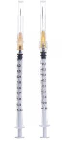 China CE FDA Auto Disable Syringe With Needle 0.05ML 0.1ML 0.5ML 1ML factory