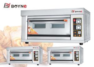 China 240V Commercial Stainless Steel Bread Deck Oven Gas Type Single Deck Three Trays factory