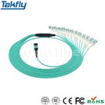 10Gbs OM4 24Fiber MTP To 12 Duplex Uniboot LC Breakout Cable LSZH 24C Fanout MPO