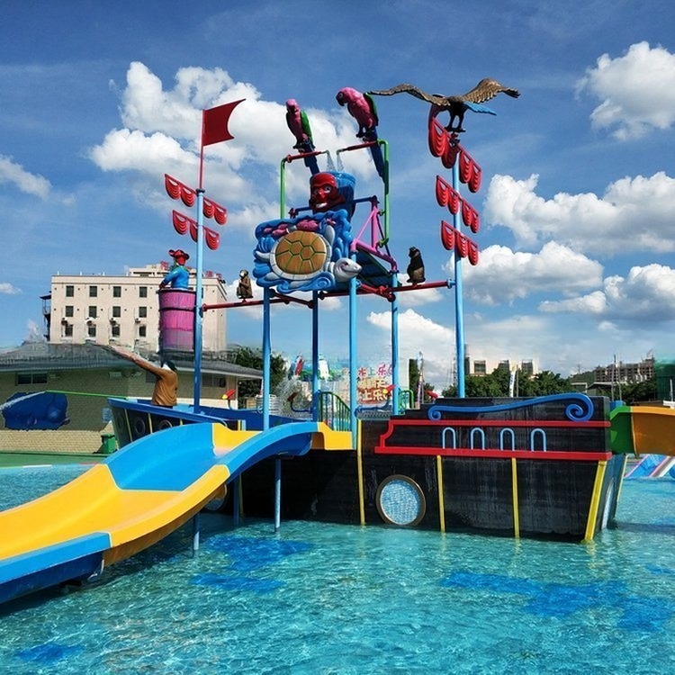 Fiberglass Kids Water Playground Equipment for Aqua Theme Park