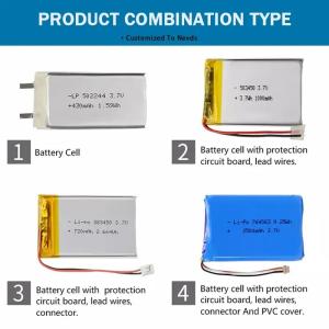 China 2.75 V 430mah Rechargeable Li Ion Polymer Battery Overdischarge Protection factory