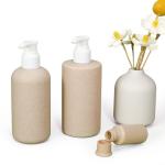 100ml-500ml Recyclable Lotion Shampoo Dispensers with Pump and Wheat Straw Body