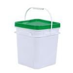Water 5 Gallon 20L Square Plastic Paint Bucket with Metal Handle and Lid