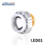 LED01 Double angel eye without fan motorcycle led headlight projector lens