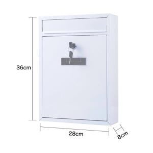China Wall Mount Lockable Modern Outdoor Galvanized Metal Mailbox Letterbox factory