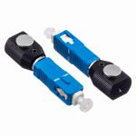 Blue Round SC Bare Network Fiber Optic Adapter Single Mode UPC Polishing