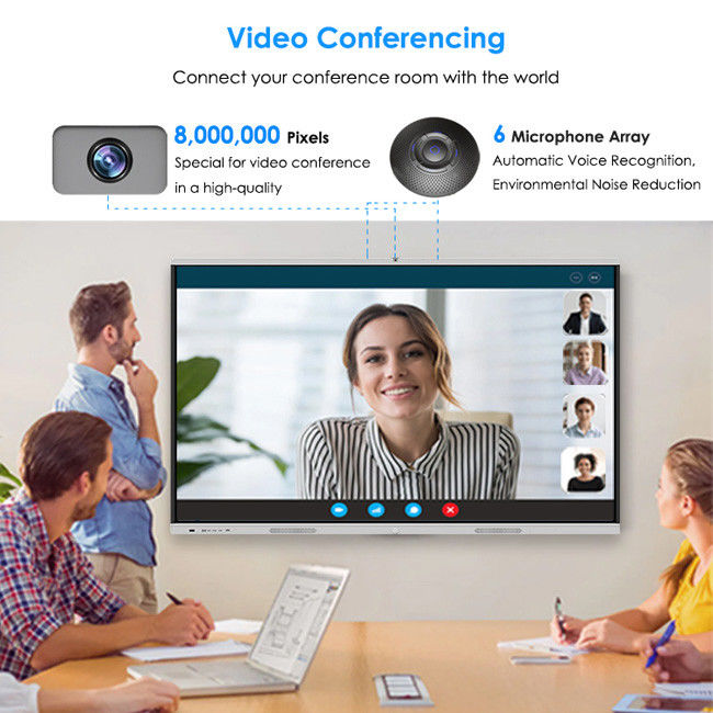 256G 512G Conference Interactive Flat Panel 86 Inch Touch Screen 0