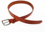 Fashional Real Leather Studded Belt , Brown / Orange Metal Studded Belt