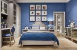 Micro Fiber Leather Upholstered Headboard In Curved Structure With Oak Wood Bed