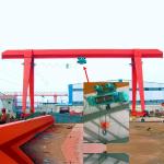 MH 20 Ton Single Girder Gantry Crane Box Type Electric Hoist For Outdoor Freight