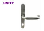 Narrow plate stainless steel door handle exterior for profile doors