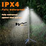 3 Heads Led Corded Light Tripod 2000mAh Rechargeable Work Light With Stand