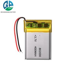 China 3.7v 400mah Li Ion Polymer Battery Pack 802030 Rechargeable factory