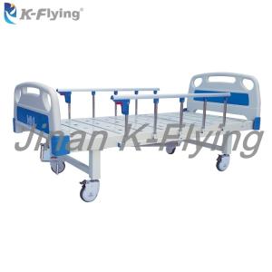 China Metal Cold Rolled Steel Movable Flat Hospital Patient Care Bed factory
