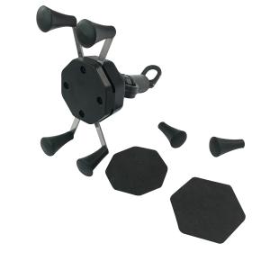 China Anti Oxidative PVC X Claw Motorcycle Phone Mount 360D Rotatable factory
