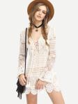 Bohemian White Dress Sexy Beach Tunic Women Casual