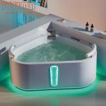 1400mm Corner Spa Massage Bathtub Freestanding Portable Two Person