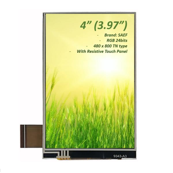 4 inch 480x800 LCD Touch Screen, Medical TFT Display 3.97 Inch & 4Inch RGB
