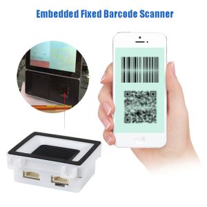 Fixed Mount Embedded Barcode Scanner White QR Code Reader Wiegand