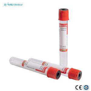 China Disposable Sterile Clot Activator Red Vacuum Blood Test Tube 13*75/13*100*16*100 factory