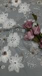 Leafy Mesh Ground Embroidered Sequin Fabric Floral Bead For East Culture