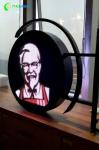 Circle Clock Logo Irregular LED Display , LED Advertising Display Store Shopping