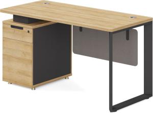 China 1.4M Melamine Office Furniture Table Desk With Metal Legs SGS certificate factory
