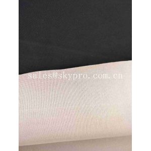 Fireproof Anti - Aging Black CR Beige Neoprene Fabric Roll CR Foam Rubber Sheet