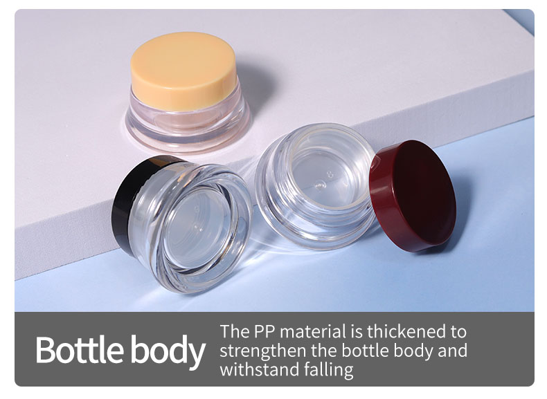 50G Empty Glass Lotion Jar for Cosmetics PS Material Custom Refillable Cream Jar Body Butter Containers