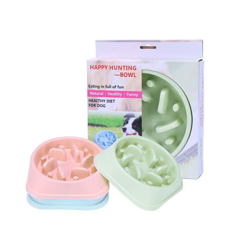 Dog Bowl Pet Slow Food Bowl Anti-Knock Dog Slow Food Bowl Rice Bowl Dog Bowl Large Dog Slow Food Bowl Supplies