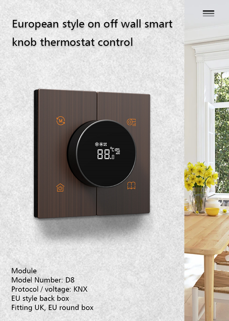 24V DC Smart Home Thermostat KNX Protocol 2 / 3 / 4 / 5 Conjoined