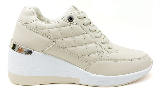 Fashionable Womens Platform Shoes With Leather Upper And Stylish Rubber Outsole