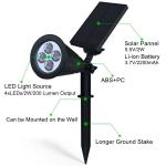 Solar Lights,2-in-1 Waterproof 4 LED Solar Spotlight Adjustable Wall Light