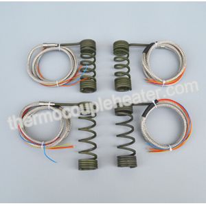 China Hot Runner Electric Heating Element Coiled Heaters With Thermocouple J, K factory