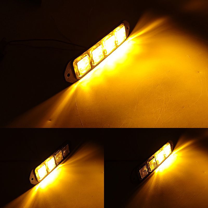 12-24V 12W Truck Warning Lights Motorcycle Pickup Modified Decorative Flash Strobe Lights