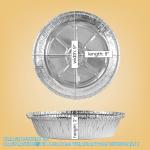 10'' Inch Round Tin Foil Pans Disposable Aluminum, Extra Deep Freezer & Oven