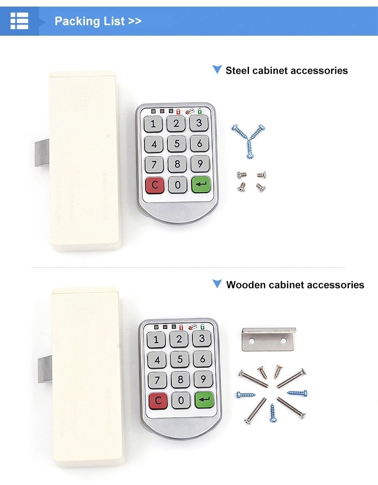 Electronic Intelligent Password Code Keypad Digital Sauna Drawer Cabinet Lock
